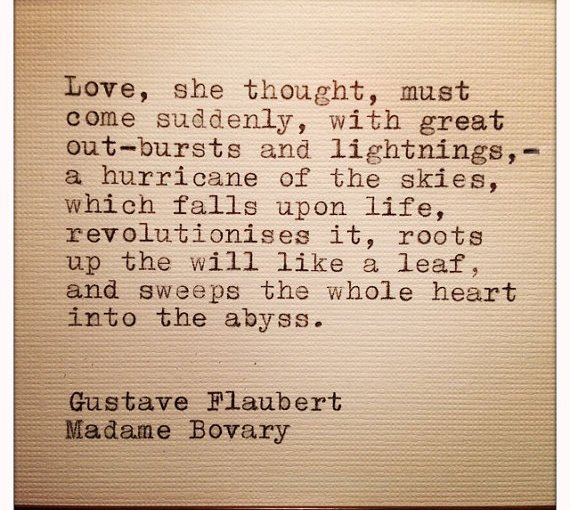 quote from Madame Bovary by Gustave Flaubert